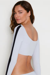 Tuxedo Long Sleeve Bikini w/ Classic Bottoms