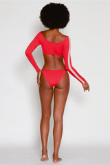 Tuxedo Long Sleeve Bikini w/ Classic Bottoms