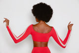 Tuxedo Long Sleeve Bikini w/ High Waist Bottoms