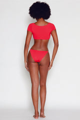 Tuxedo Short Sleeve Bikini w/ Classic Bottoms