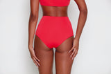 Tuxedo Short Sleeve Bikini with High Waist Bottoms